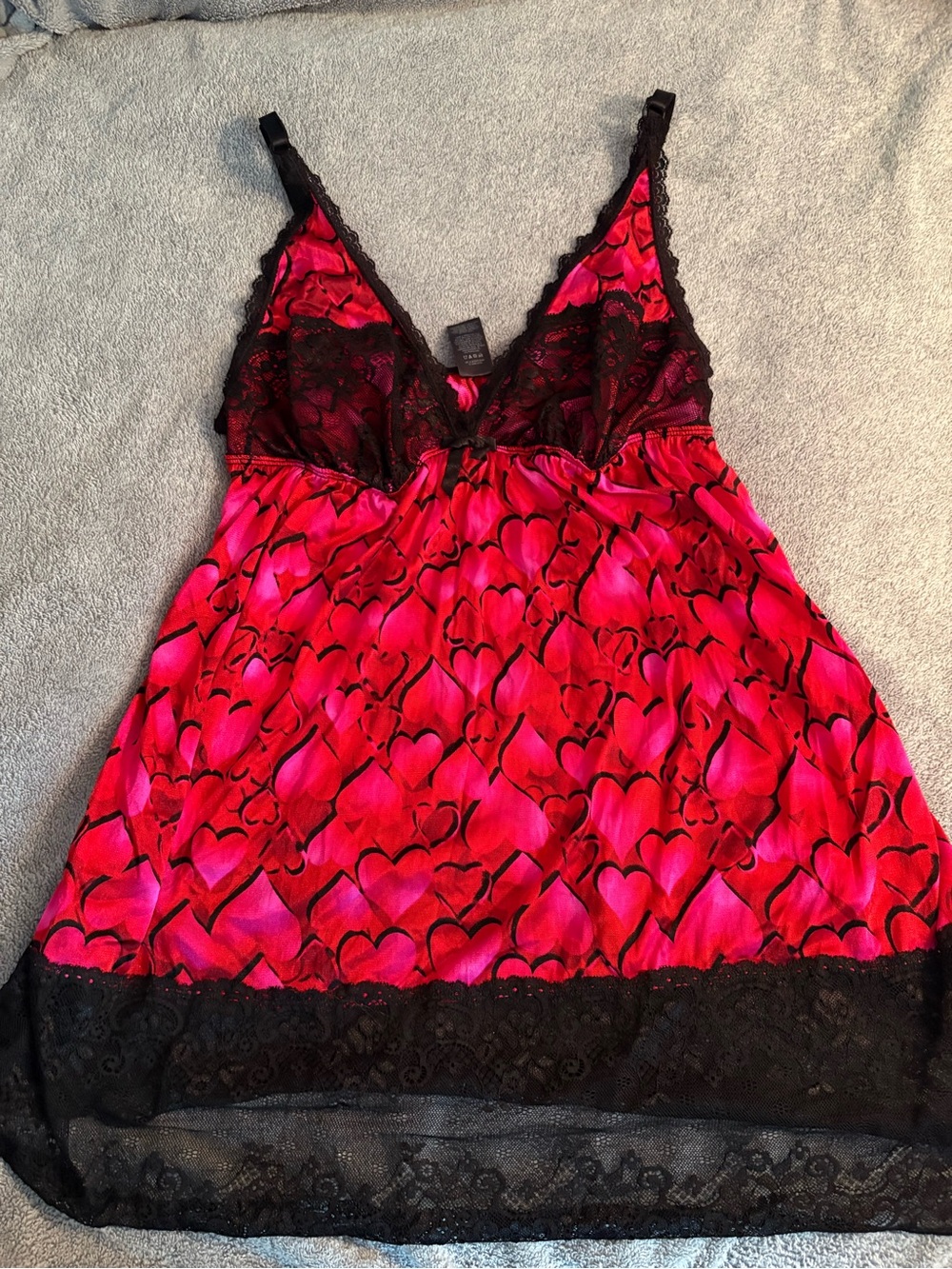Smart & Sexy XXL Womens Babydoll Chemise Intimate Lingerie Sleepwear Heart Print